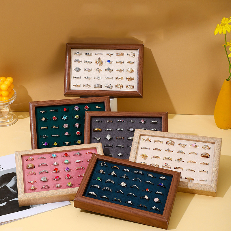 Wood Ring Blank - Placa de exhibición de anillo de