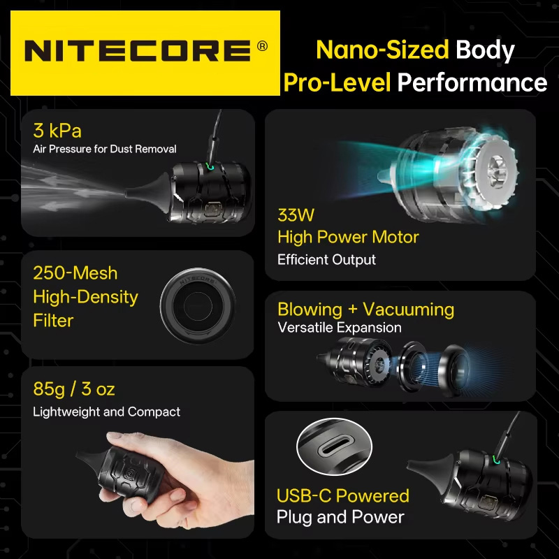 NITECORE BB nano Soplador Elec - Vacuum Chamber Small reseña y precio