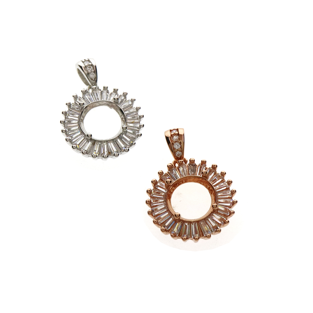 Colgante de plata de ley 925 c - Bezels Set Pendant reseña y precio